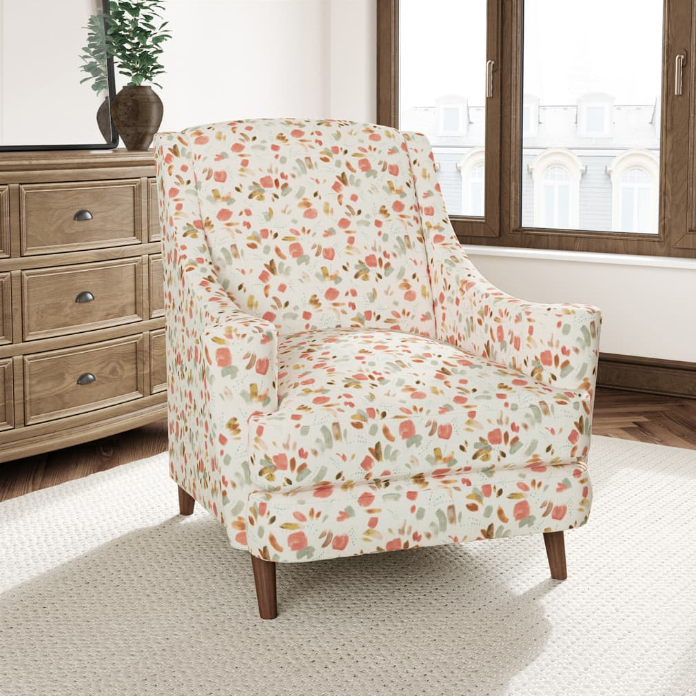 D3330 Abstract & Geometric Petal Coral & Peach Charlotte Fabrics