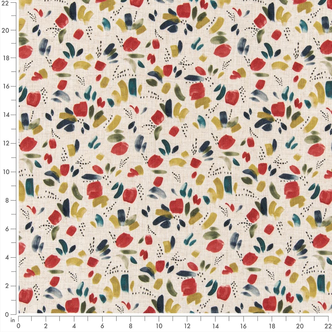 D3332 Abstract & Geometric Raspberry Red & Burgundy Charlotte Fabrics