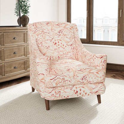 D3333 Toile Peach Coral & Peach,Pink Charlotte Fabrics