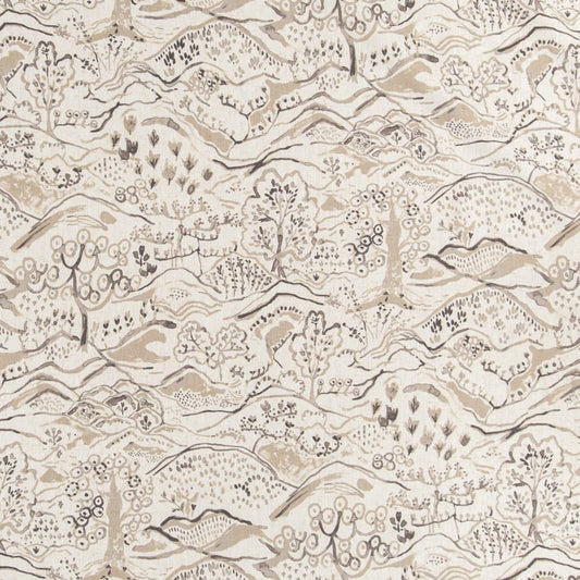 D3334 Toile Fawn Beige & Taupe Charlotte Fabrics