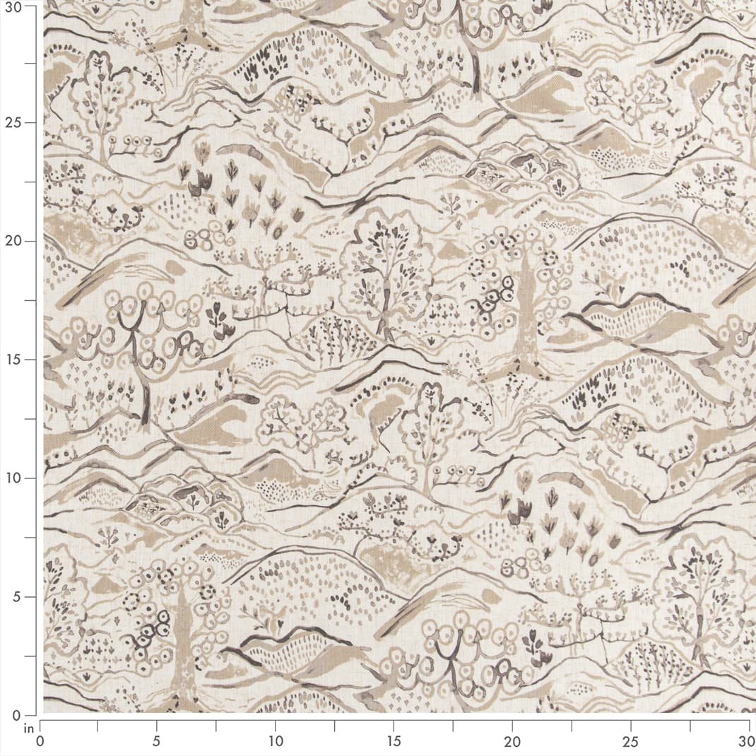 D3334 Toile Fawn Beige & Taupe Charlotte Fabrics