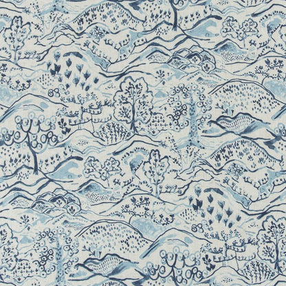 D3335 Toile Indigo Blue Charlotte Fabrics
