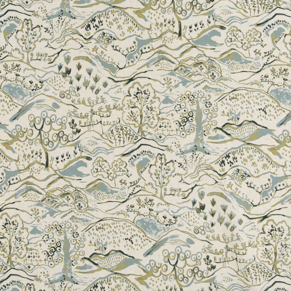 D3336 Toile Fern Green Charlotte Fabrics