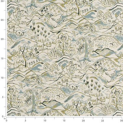 D3336 Toile Fern Green Charlotte Fabrics