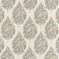D3338 Floral Copper Green,Orange & Rust Charlotte Fabrics