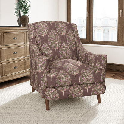 D3340 Floral Wine Green,Purple Charlotte Fabrics