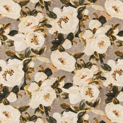 D3342 Floral Latte Beige & Taupe Charlotte Fabrics