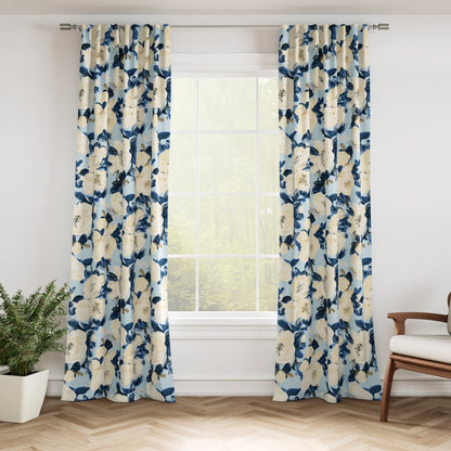 D3344 Floral Bluebell Blue Charlotte Fabrics