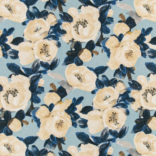 D3344 Floral Bluebell Blue Charlotte Fabrics