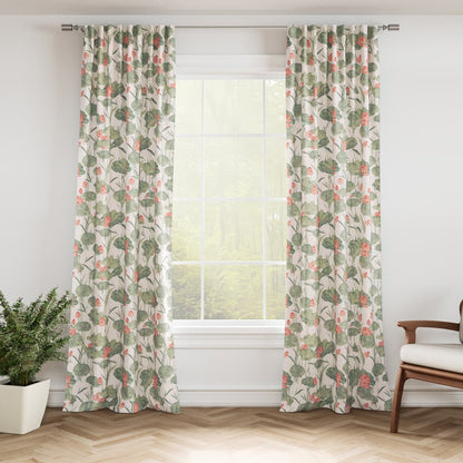 D3346 Floral,Leaves,Tropical & Botanical Blush Green,Pink Charlotte Fabrics