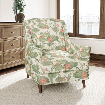 D3346 Floral,Leaves,Tropical & Botanical Blush Green,Pink Charlotte Fabrics