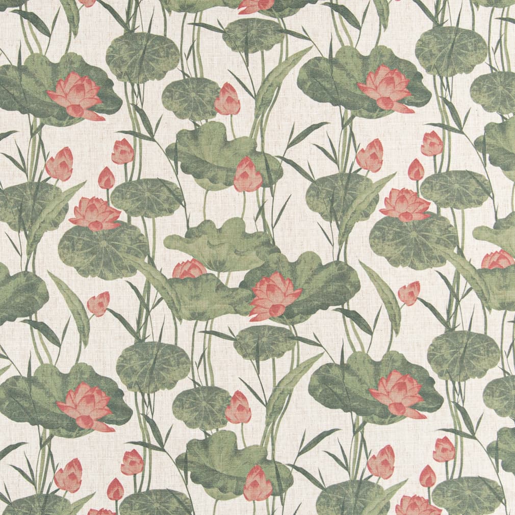 D3346 Floral,Leaves,Tropical & Botanical Blush Green,Pink Charlotte Fabrics