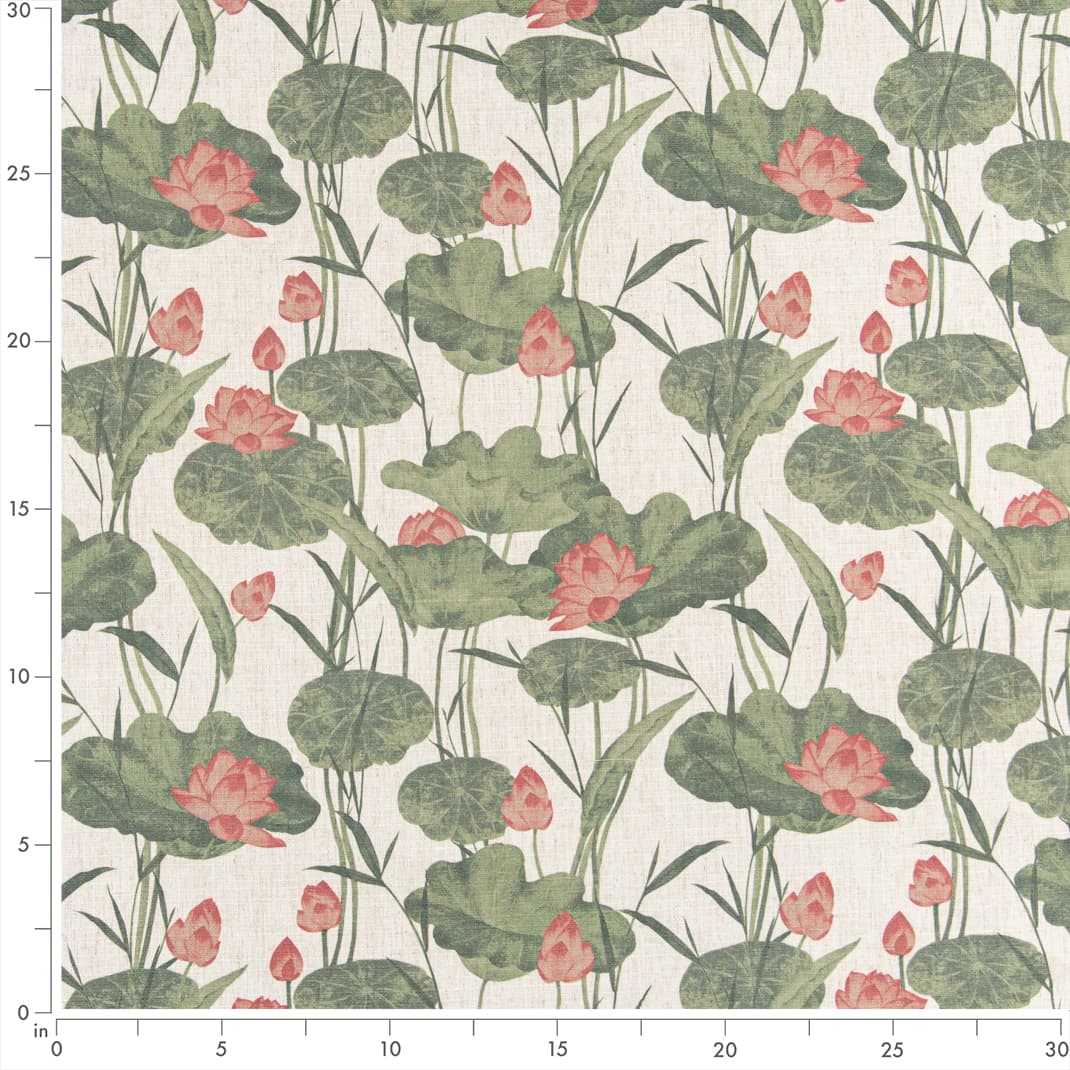 D3346 Floral,Leaves,Tropical & Botanical Blush Green,Pink Charlotte Fabrics