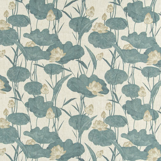 D3347 Floral,Leaves,Tropical & Botanical Lagoon Aqua & Teal Charlotte Fabrics