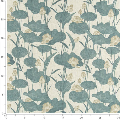D3347 Floral,Leaves,Tropical & Botanical Lagoon Aqua & Teal Charlotte Fabrics