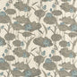 D3348 Floral,Leaves,Tropical & Botanical Storm Blue,Grey & Silver Charlotte Fabrics
