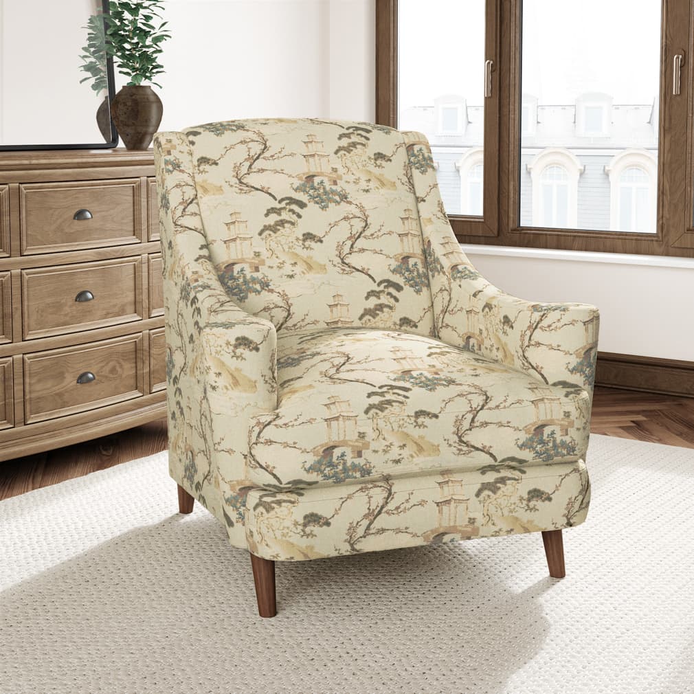 D3351 Global,Novelty,Toile Seafoam Green Charlotte Fabrics