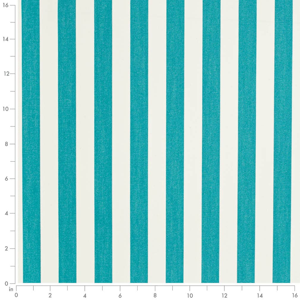 D3462 Stripe Tiki Aruba Aqua & Teal Charlotte Fabrics