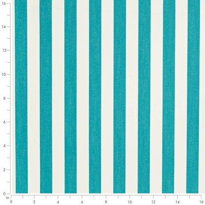 D3462 Stripe Tiki Aruba Aqua & Teal Charlotte Fabrics