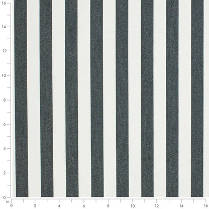D3464 Stripe Tiki Black Black Charlotte Fabrics