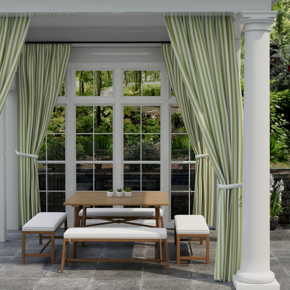 D3470 Stripe Tiki Lime Green Charlotte Fabrics