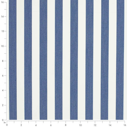 D3471 Stripe Tiki Nautical Blue Charlotte Fabrics
