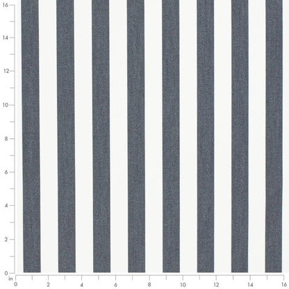D3472 Stripe Tiki Navy Blue Charlotte Fabrics