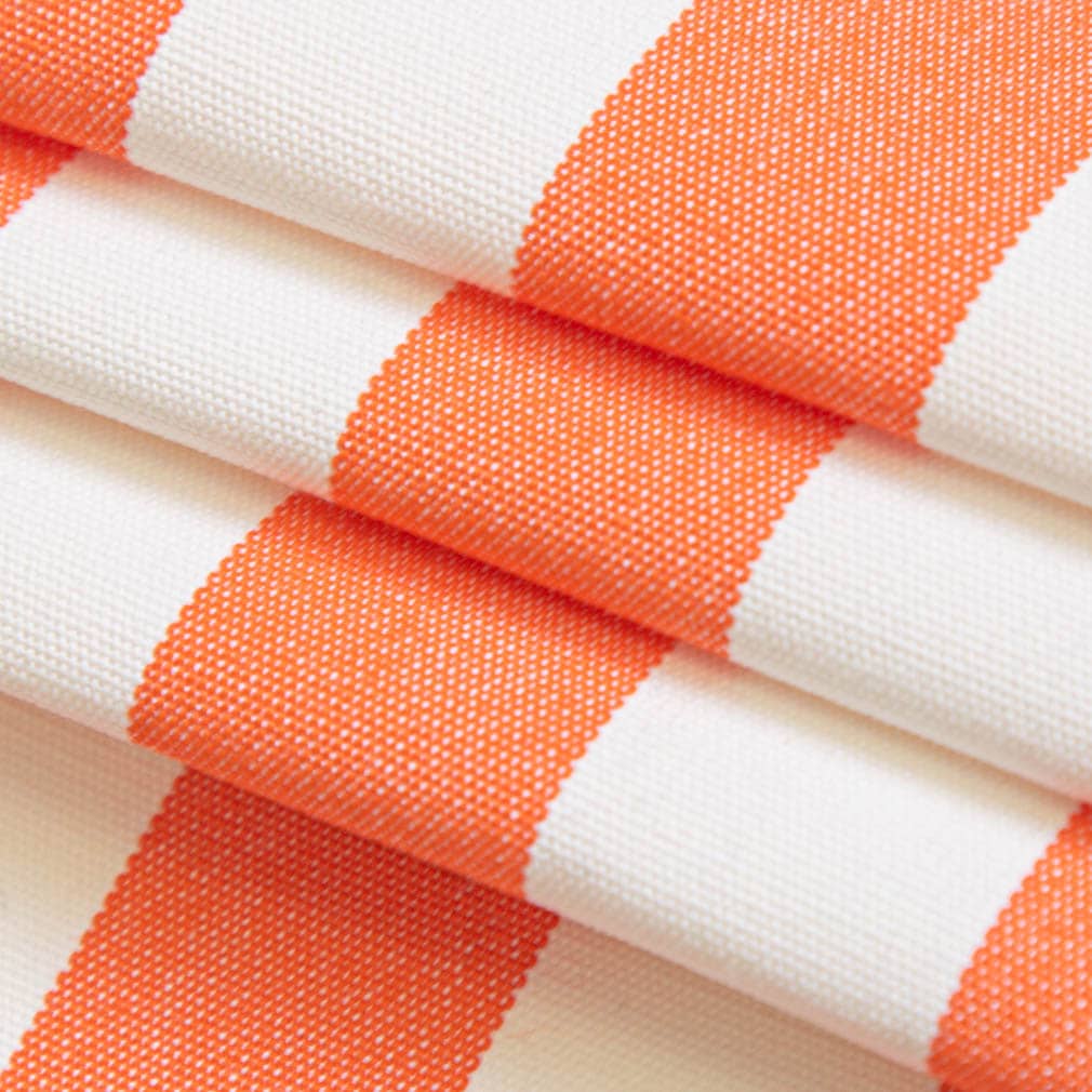 D3473 Stripe Tiki Mandarin Orange & Rust Charlotte Fabrics