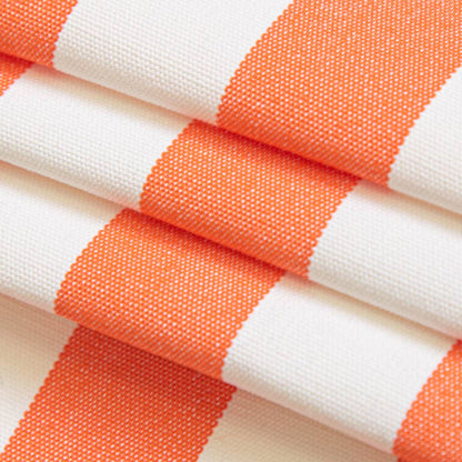 D3473 Stripe Tiki Mandarin Orange & Rust Charlotte Fabrics