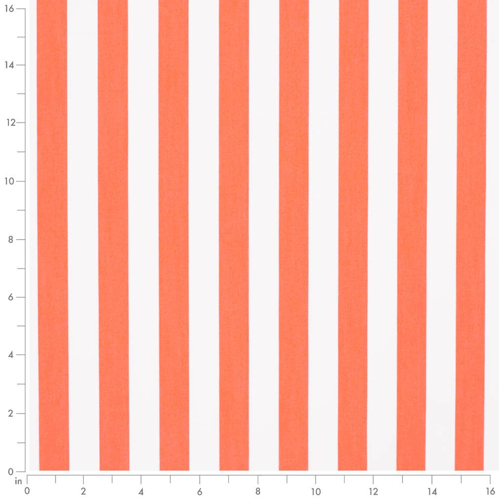D3473 Stripe Tiki Mandarin Orange & Rust Charlotte Fabrics