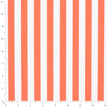 D3473 Stripe Tiki Mandarin Orange & Rust Charlotte Fabrics