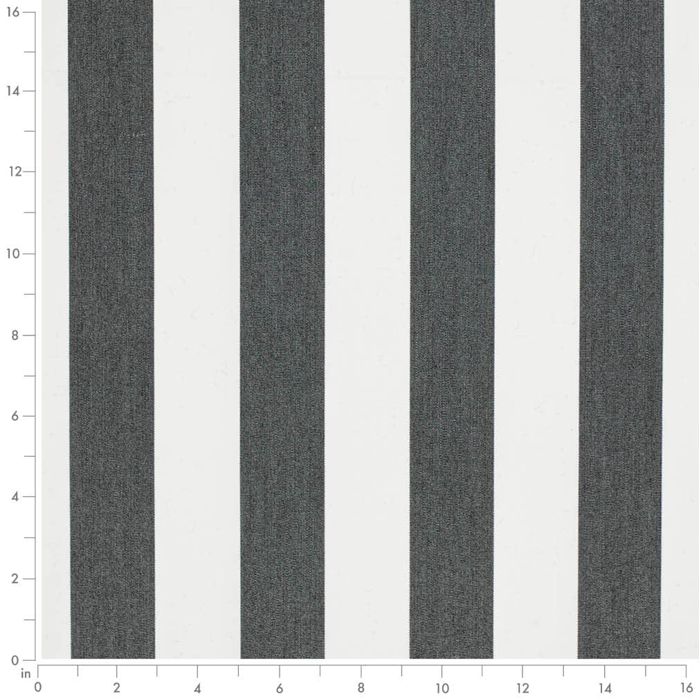 D3479 Stripe Cabana Black Black Charlotte Fabrics