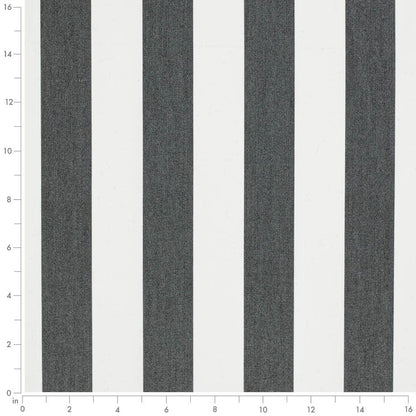 D3479 Stripe Cabana Black Black Charlotte Fabrics