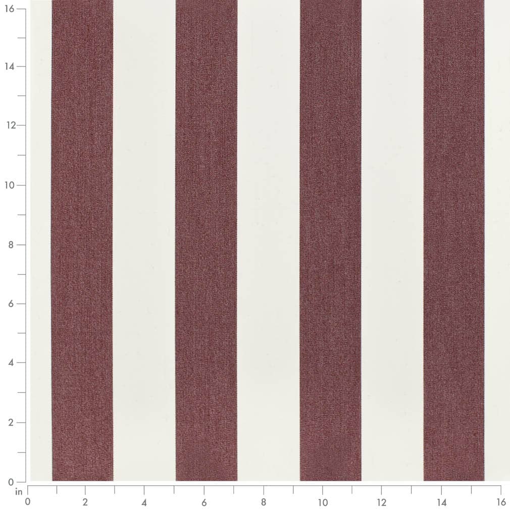 D3480 Stripe Cabana Wine Red & Burgundy Charlotte Fabrics