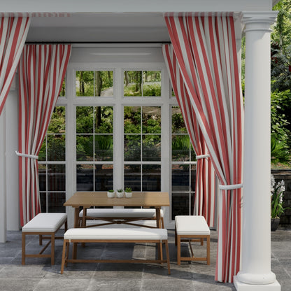 D3481 Stripe Cabana Crimson Red & Burgundy Charlotte Fabrics