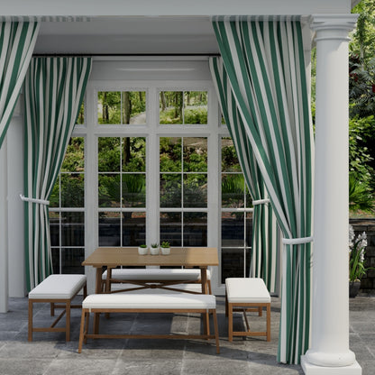 D3482 Stripe Cabana Forest Green Charlotte Fabrics