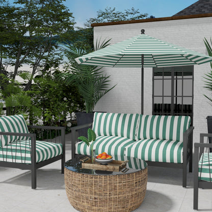D3482 Stripe Cabana Forest Green Charlotte Fabrics