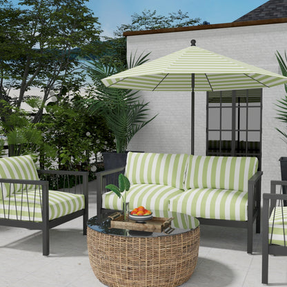 D3485 Stripe Cabana Lime Green Charlotte Fabrics