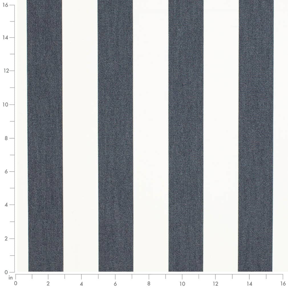D3487 Stripe Cabana Navy Blue Charlotte Fabrics