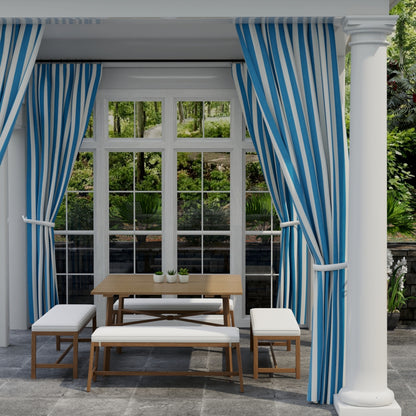 D3489 Stripe Cabana Atlantic Blue Charlotte Fabrics