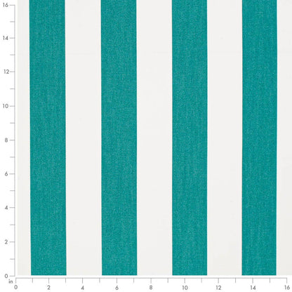 D3490 Stripe Cabana Peacock Aqua & Teal Charlotte Fabrics