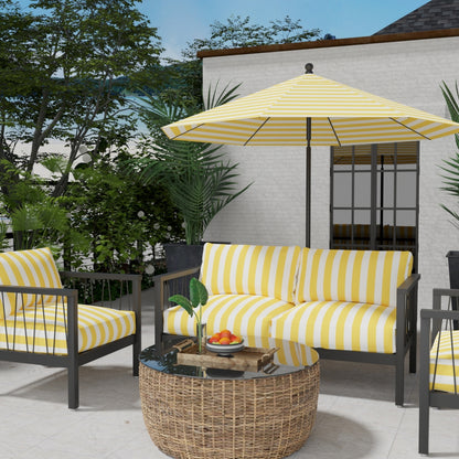 D3491 Stripe Cabana Sunshine Gold & Yellow Charlotte Fabrics