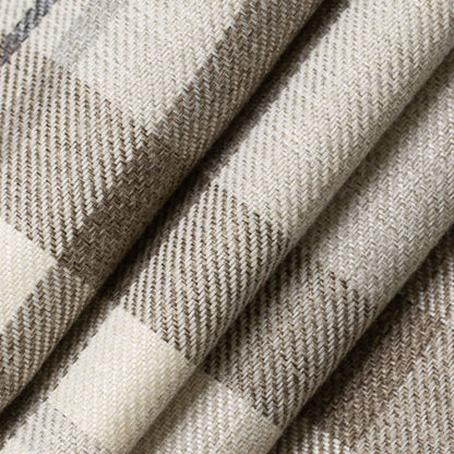 D3496 Plaid Driftwood Beige & Taupe,Brown Charlotte Fabrics