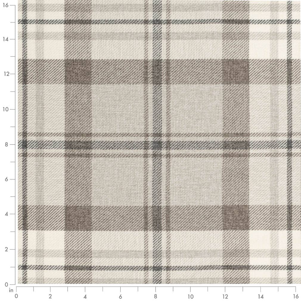 D3496 Plaid Driftwood Beige & Taupe,Brown Charlotte Fabrics
