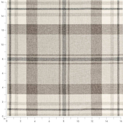 D3496 Plaid Driftwood Beige & Taupe,Brown Charlotte Fabrics