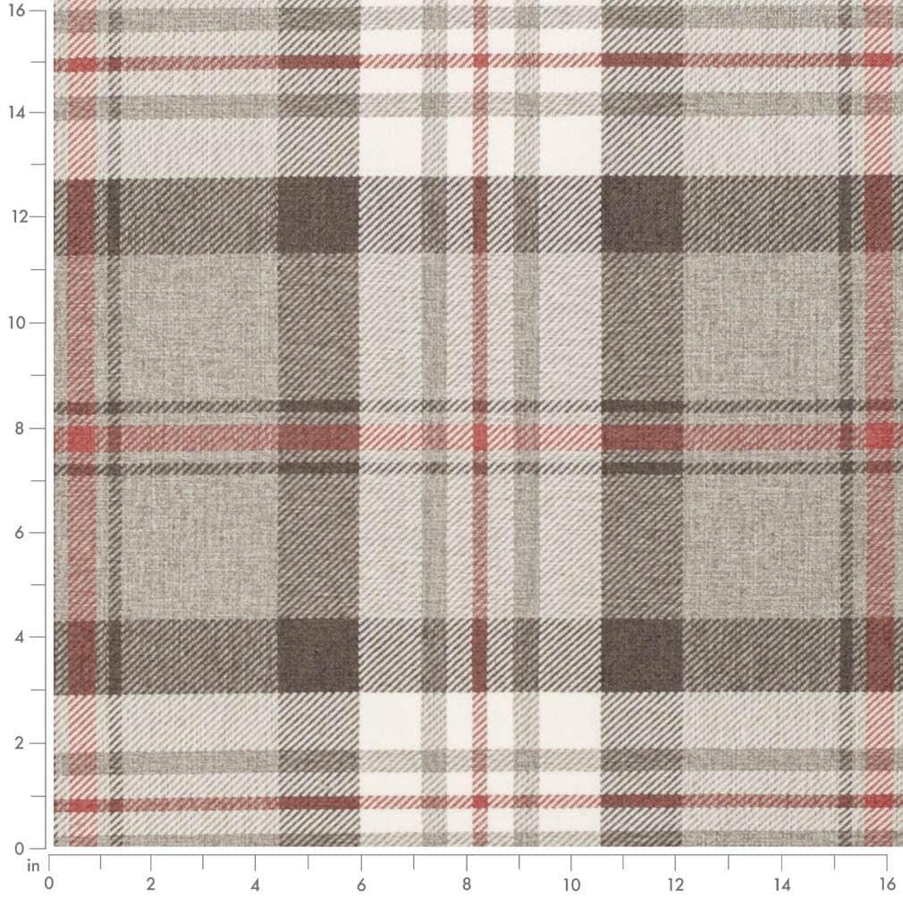 D3497 Plaid Harvest Brown,Orange & Rust Charlotte Fabrics