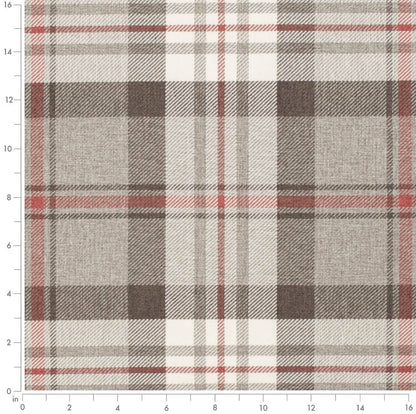 D3497 Plaid Harvest Brown,Orange & Rust Charlotte Fabrics