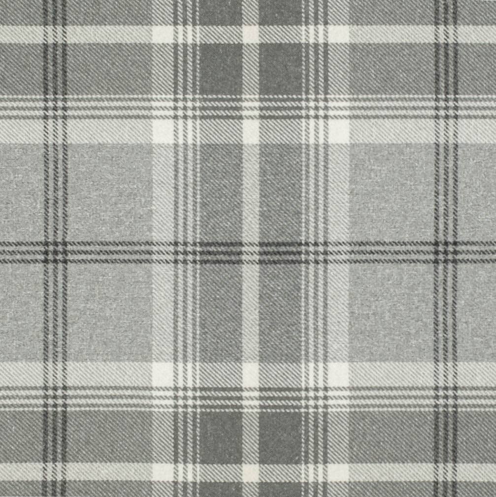 D3498 Plaid Graphite Grey & Silver Charlotte Fabrics