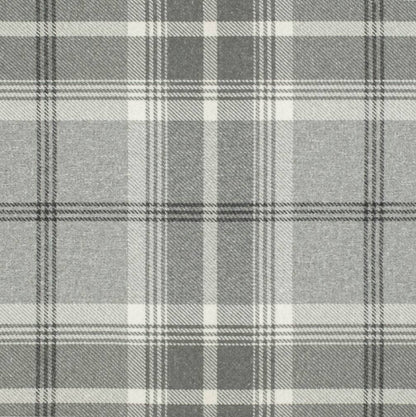 D3498 Plaid Graphite Grey & Silver Charlotte Fabrics