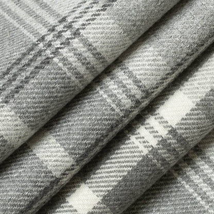D3498 Plaid Graphite Grey & Silver Charlotte Fabrics
